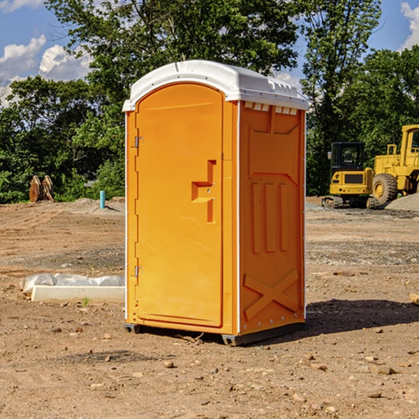 can i customize the exterior of the porta potties with my event logo or branding in Locke MI